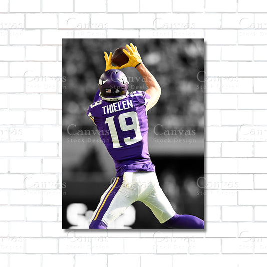 Adam Thielen Canvas Wall Art – Minnesota Vikings NFL Star Poster