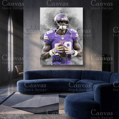 Adrian Peterson NFL canvas artwork