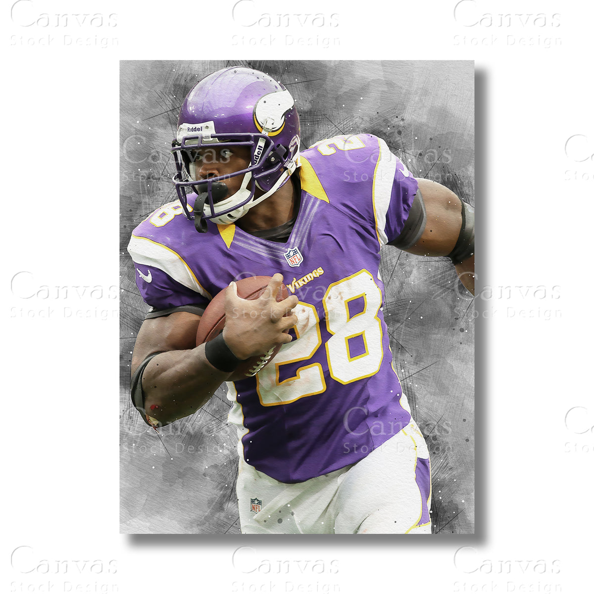 Adrian Peterson Legendary NFL Canvas Wall Art