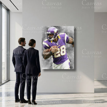 Adrian Peterson professional football sports artwork