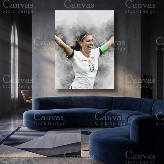 Alex Morgan Soccer Canvas Artwork