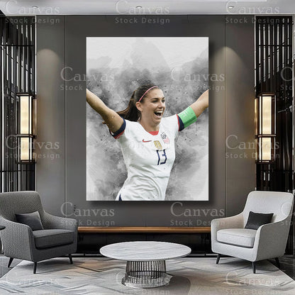 Alex Morgan Athlete Wall Art on Premium Canvas
