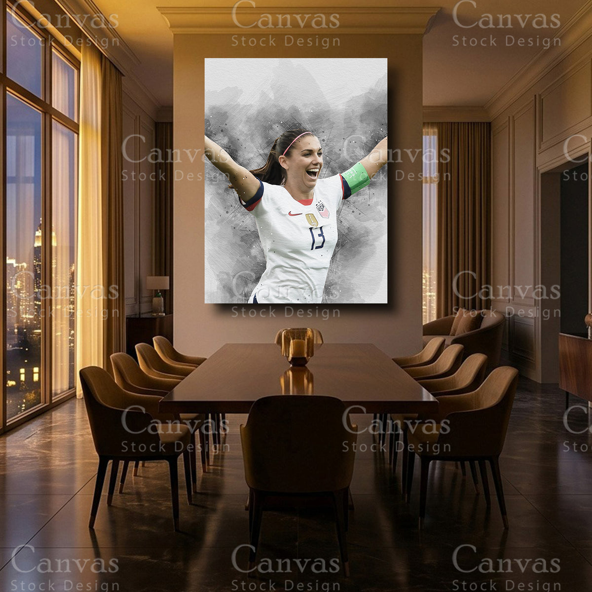 Alex Morgan Luxury Soccer Wall Art
