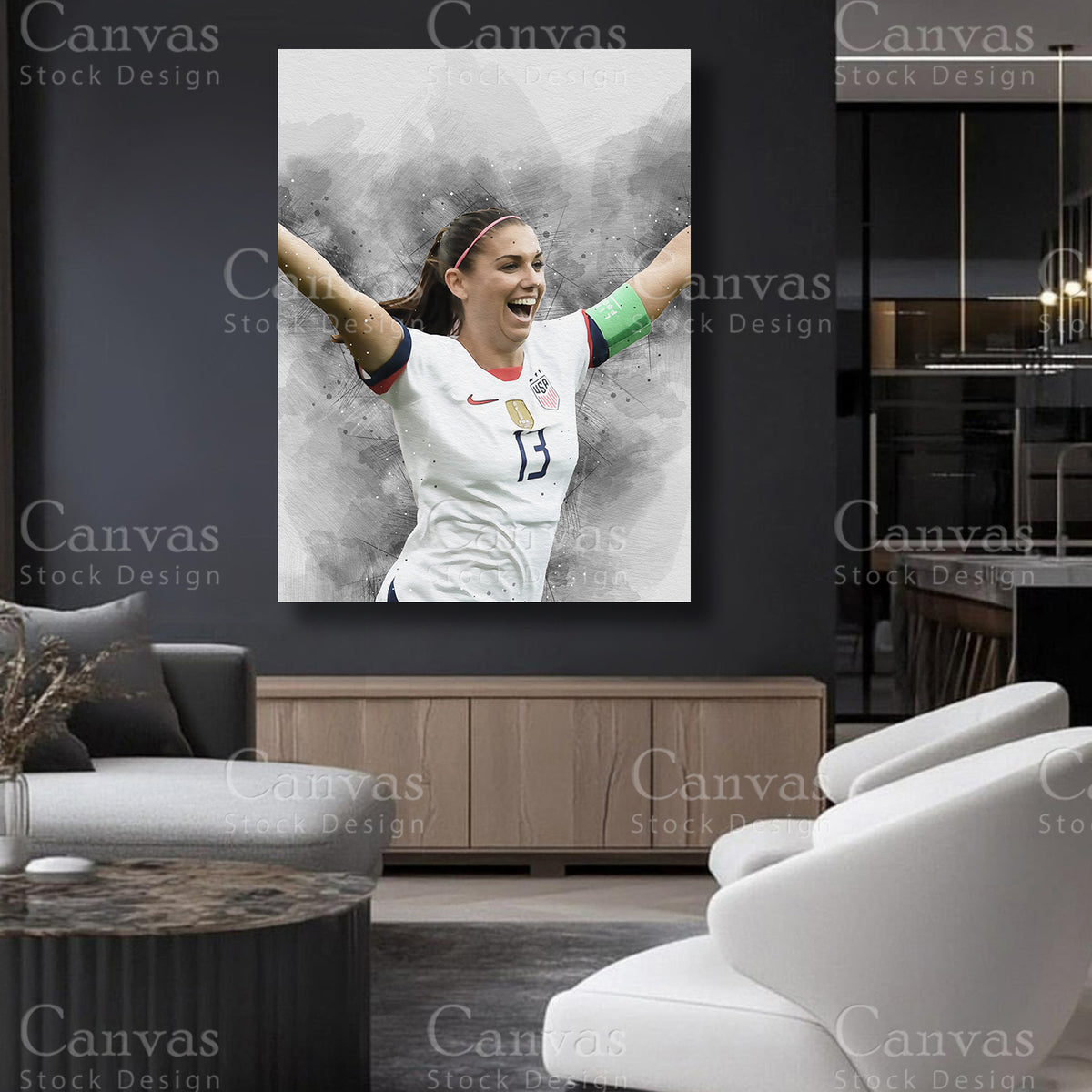 Alex Morgan Canvas Art for Refined Interiors
