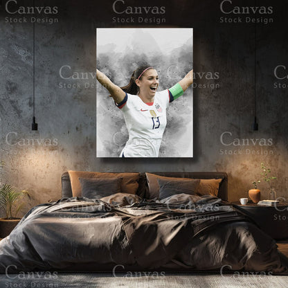 Alex Morgan Premium Soccer Canvas Wall Art
