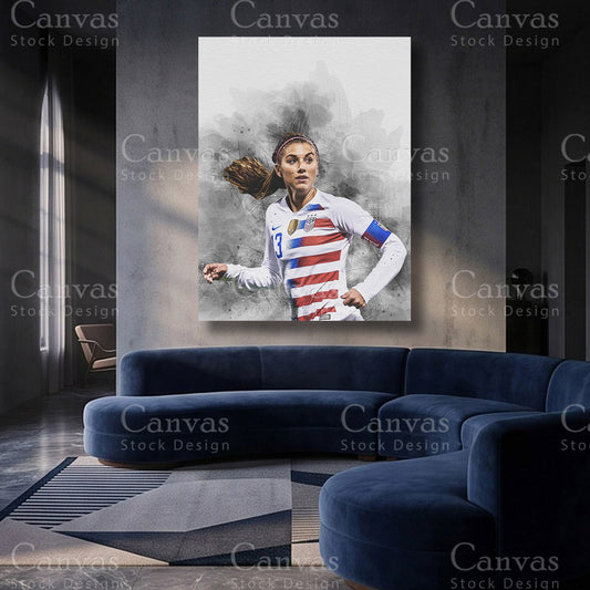 Alex Morgan Premium Soccer Canvas Artwork