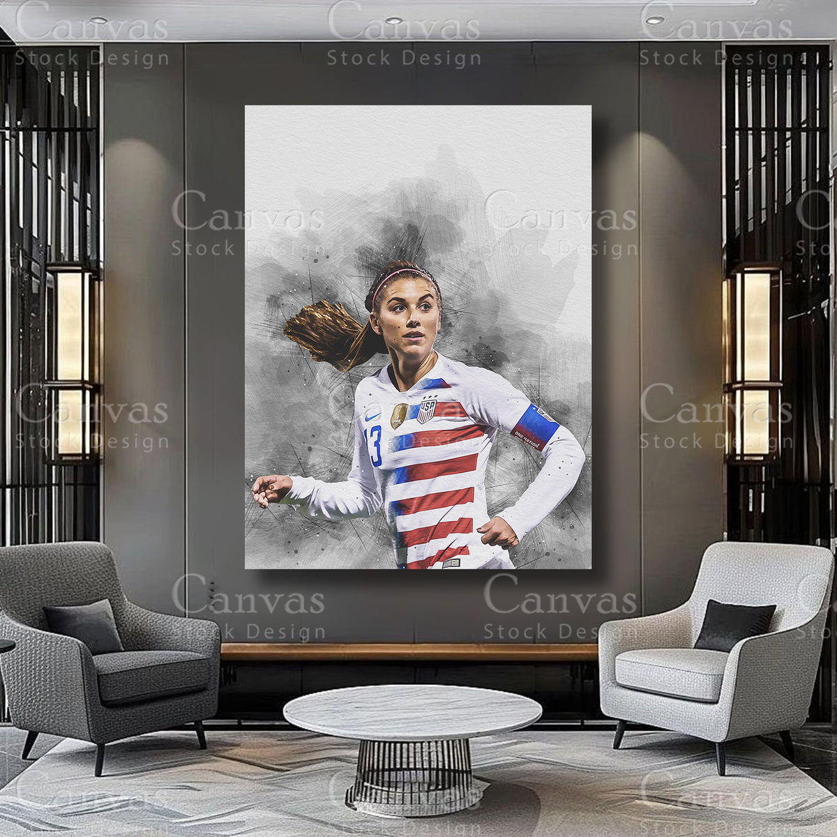Alex Morgan Athlete Canvas Wall Art