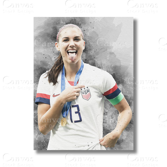 Alex Morgan Iconic Soccer Canvas Wall Art