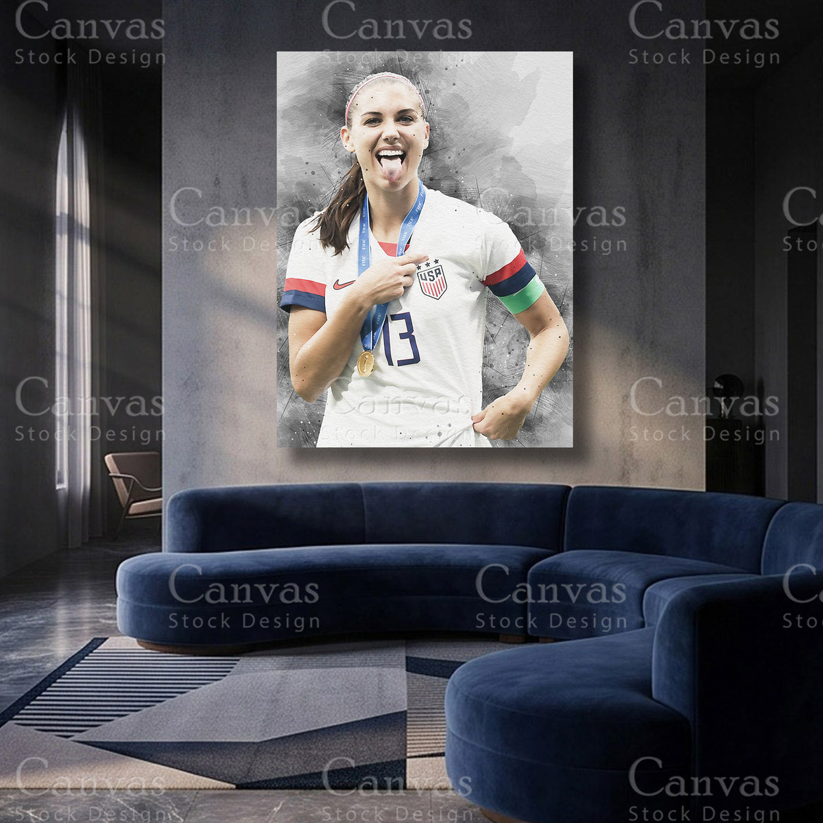 Alex Morgan Soccer Canvas Art