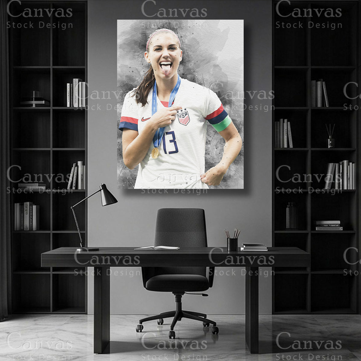 Alex Morgan Womens Soccer Wall Artwork