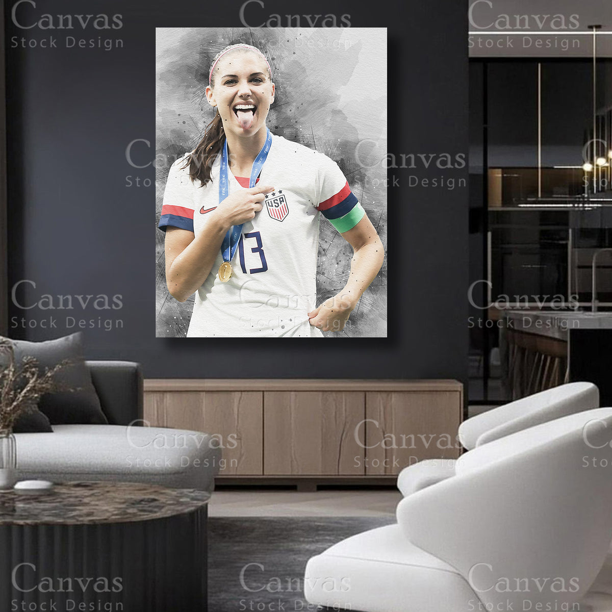 Alex Morgan Soccer Wall Decor for Refined Interiors