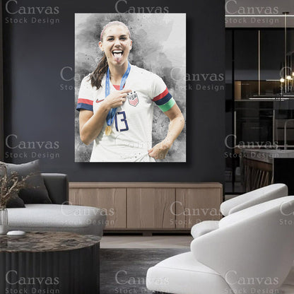 Alex Morgan Soccer Wall Decor for Refined Interiors