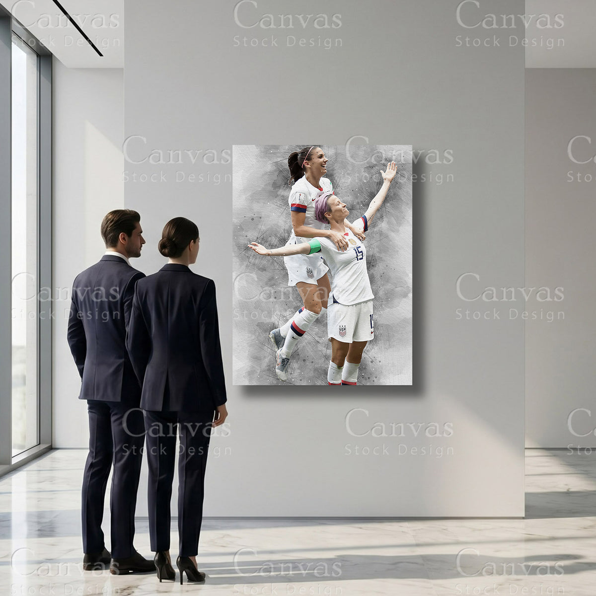 Alex Morgan & Megan Rapinoe Sports Canvas Artwork