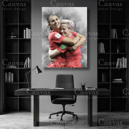Alex Morgan & Megan Rapinoe Soccer Wall Artwork