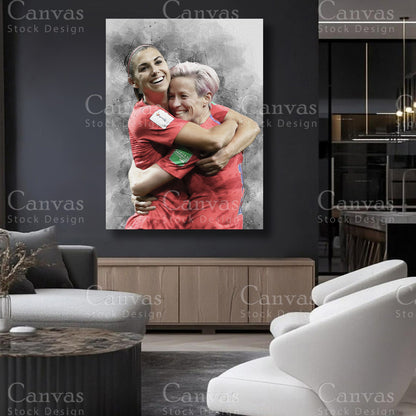 Alex Morgan & Megan Rapinoe Sports Canvas for Refined Interiors