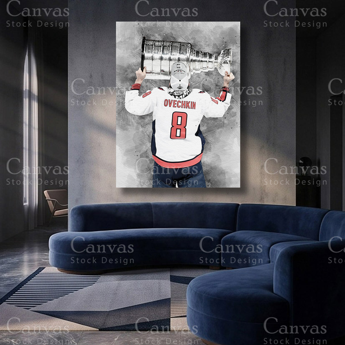 Alex Ovechkin Ice Hockey Canvas Artwork