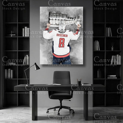 Alex Ovechkin Hockey Canvas Wall Art