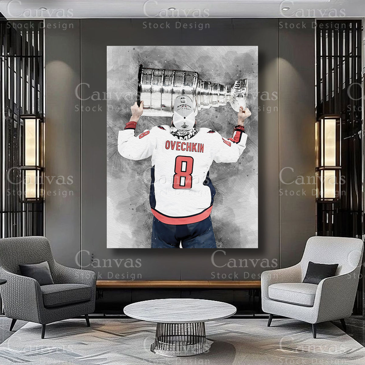 Alex Ovechkin Athlete Wall Art on Premium Canvas