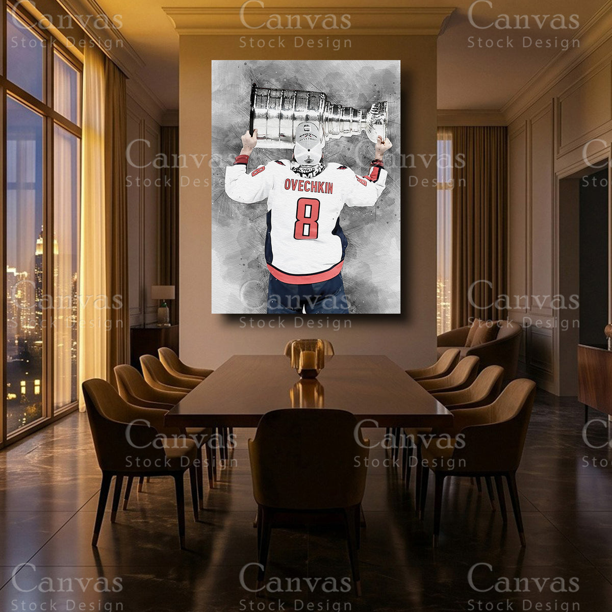 Alex Ovechkin Luxury Hockey Wall Art