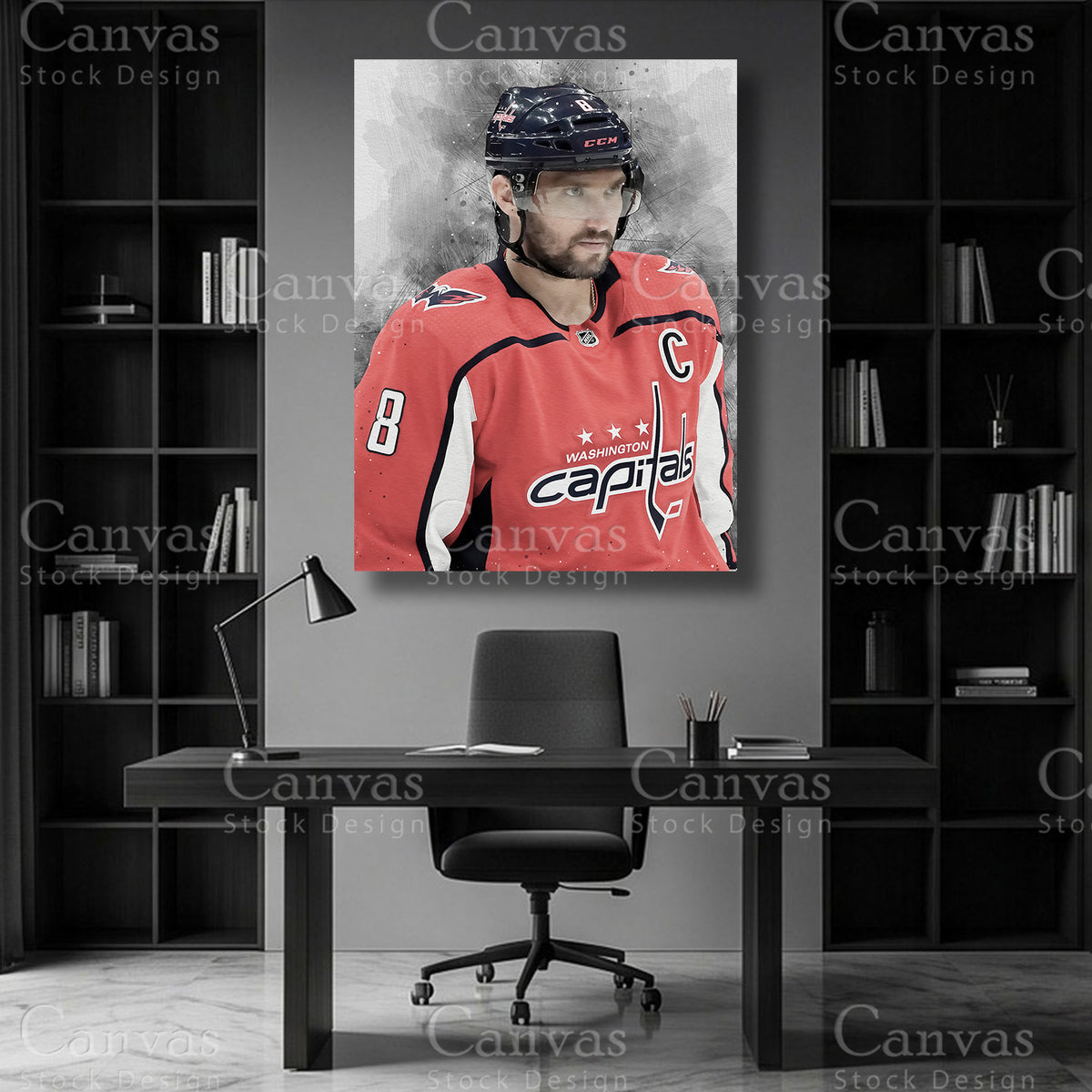 Alex Ovechkin Hockey Canvas Wall Art