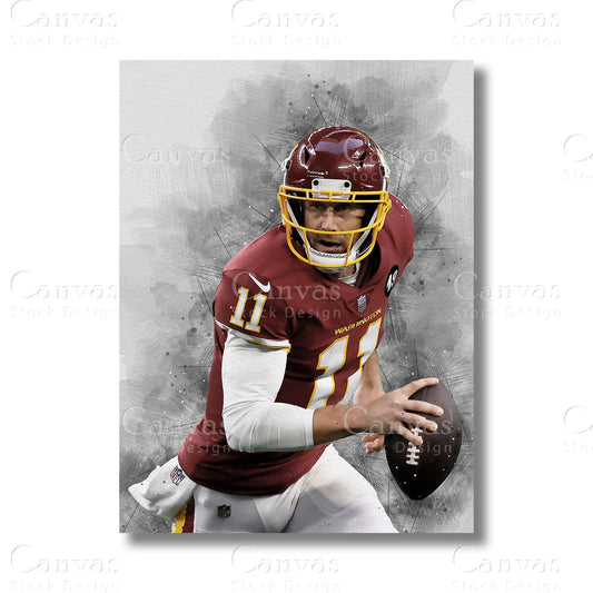 Alex Smith Signature Quarterback Canvas Wall Art