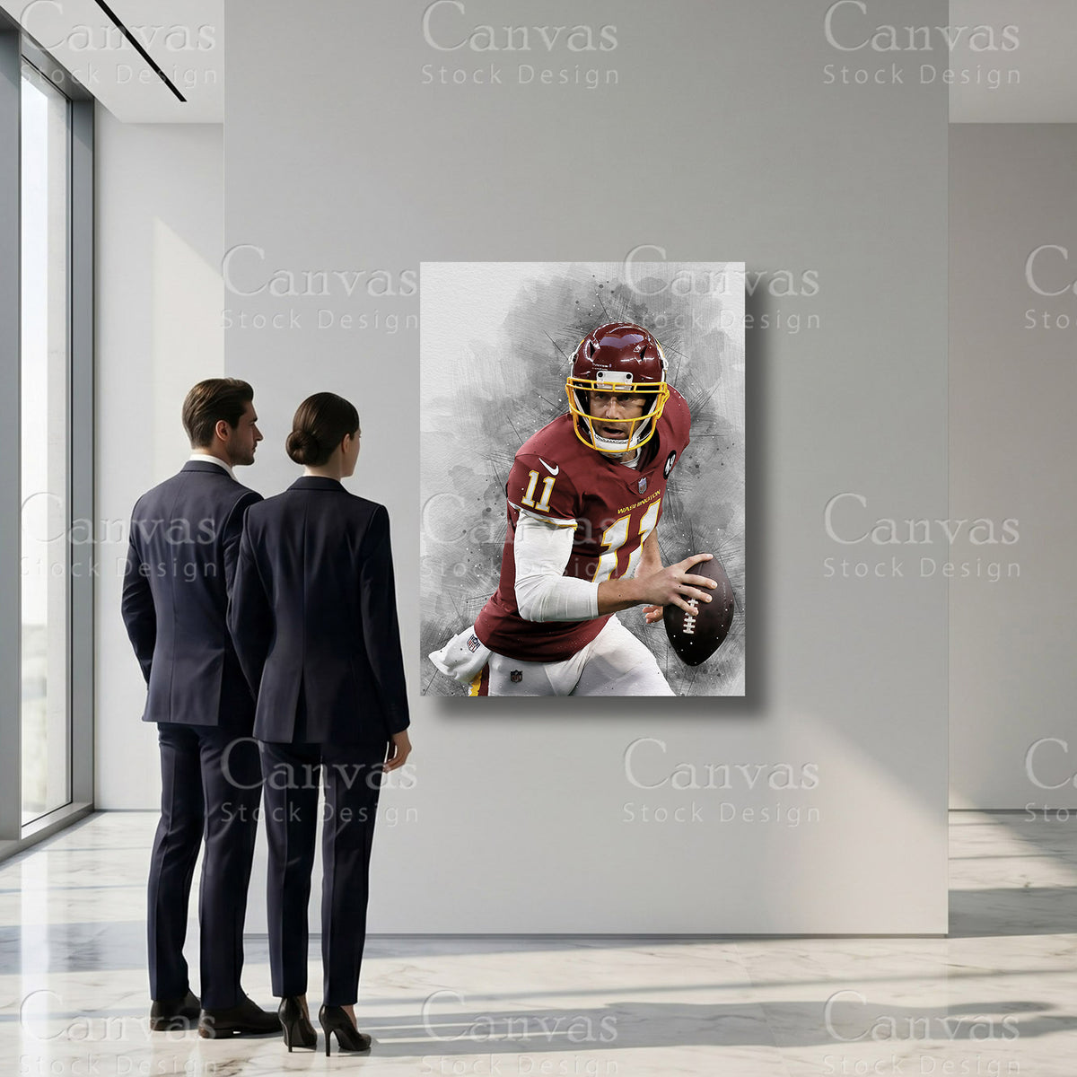 Alex Smith professional football sports artwork