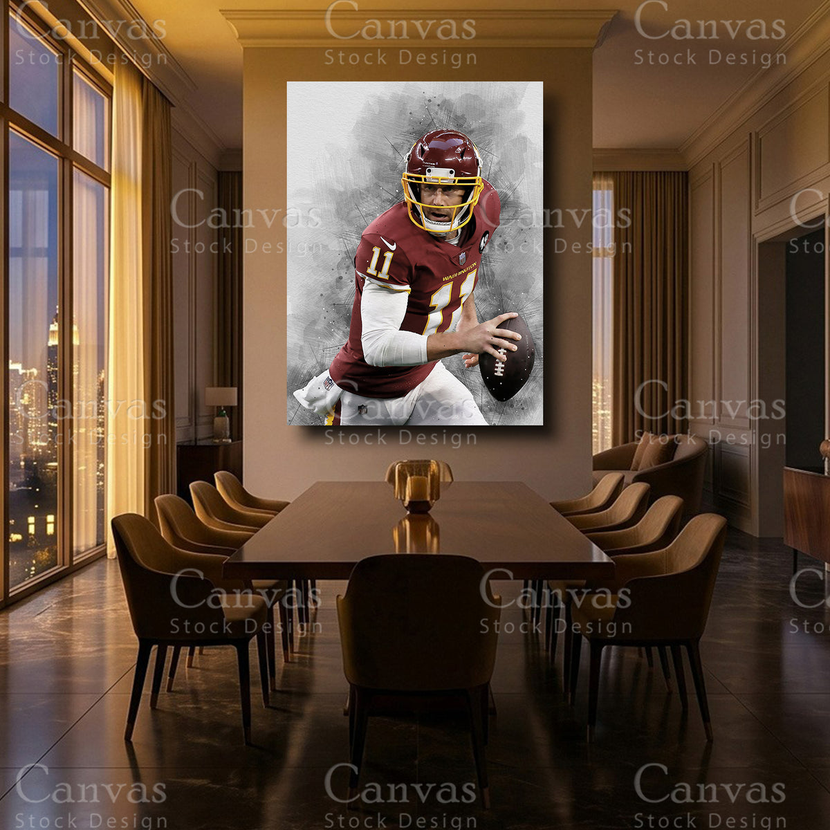 Alex Smith luxury NFL wall decor