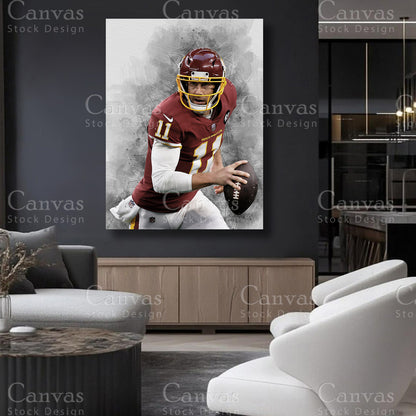 Alex Smith statement football canvas art