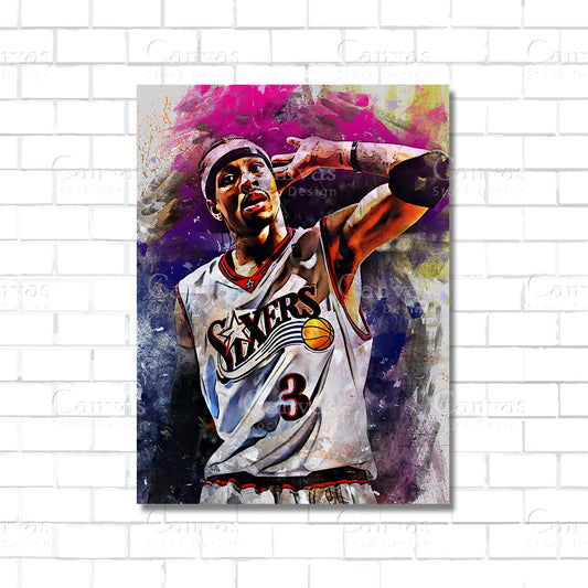 Allen Iverson Canvas Wall Art