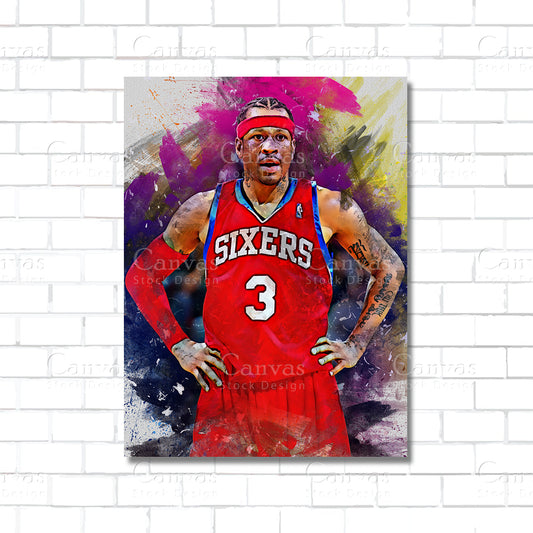 Allen Iverson Canvas Wall Art