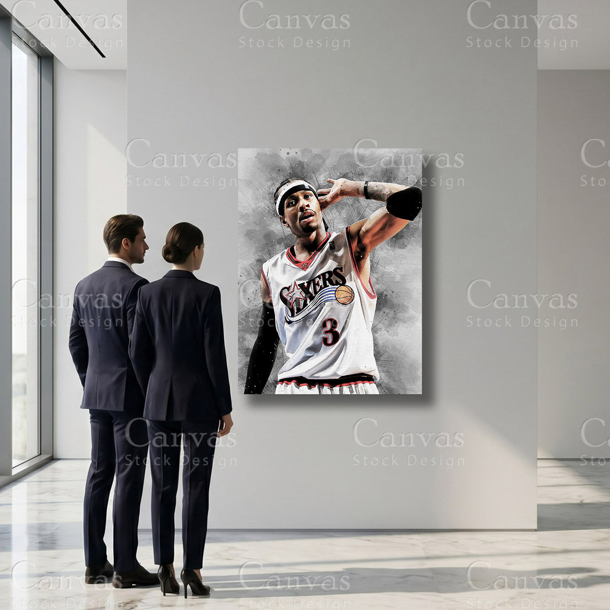 Allen Iverson professional basketball sports artwork