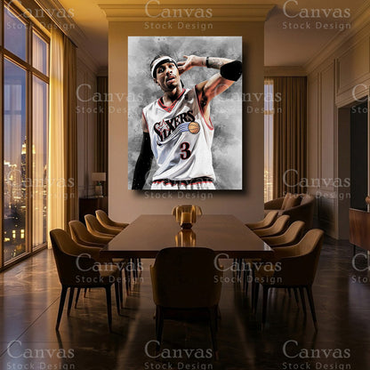 Allen Iverson luxury NBA wall decor
