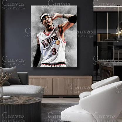 Allen Iverson statement basketball canvas art