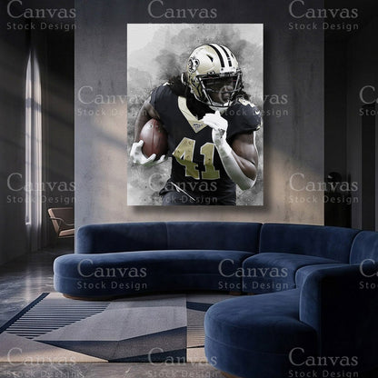 Alvin Kamara NFL canvas artwork