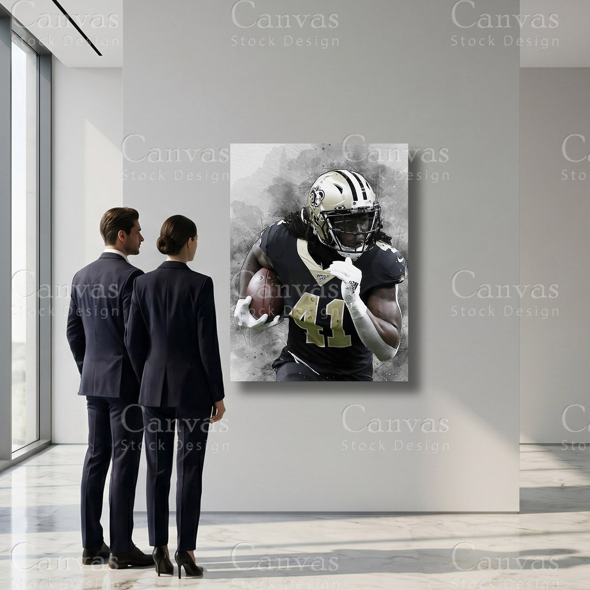 Alvin Kamara professional football wall decor