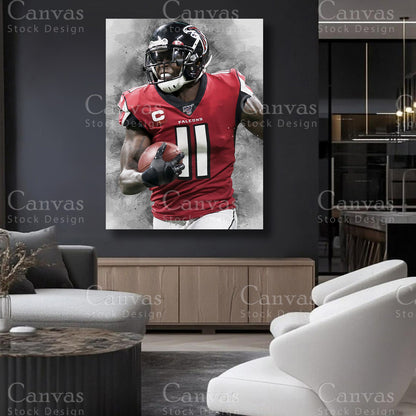 American football canvas print inspired by Julio Jones