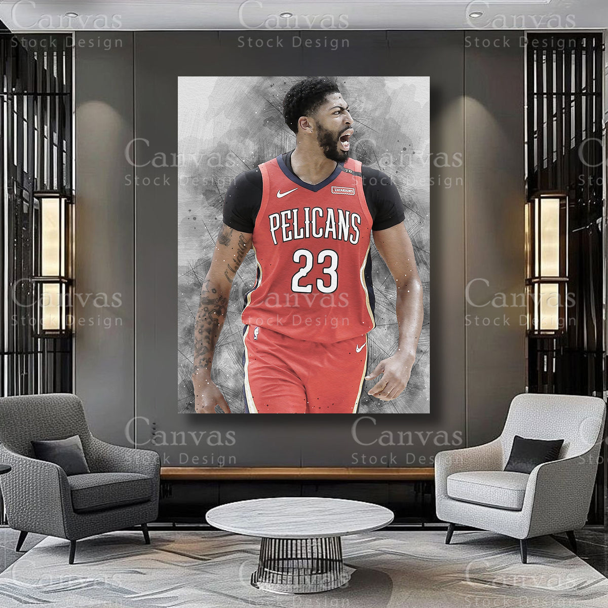 Anthony Davis athlete canvas artwork