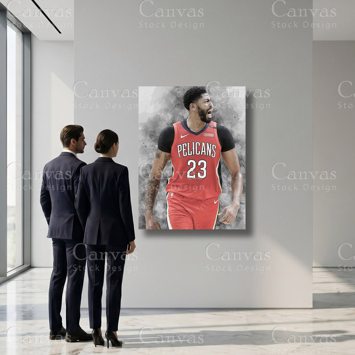 Anthony Davis professional basketball sports artwork