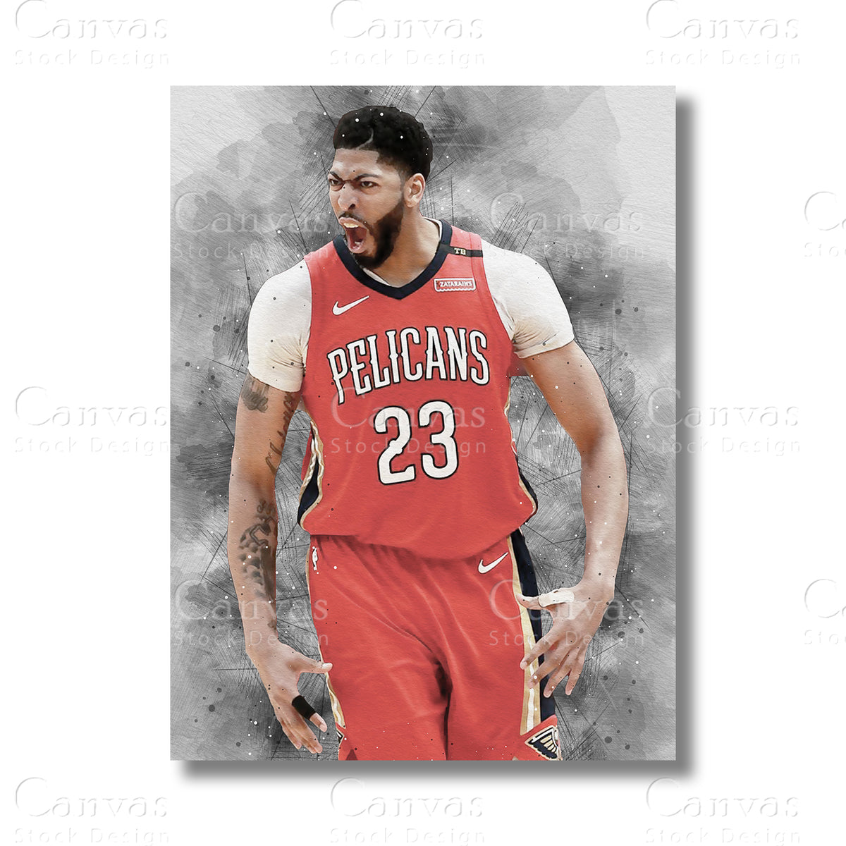 Anthony Davis Elite Basketball Canvas Wall Art