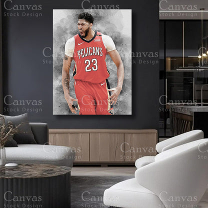 Anthony Davis statement basketball canvas artwork