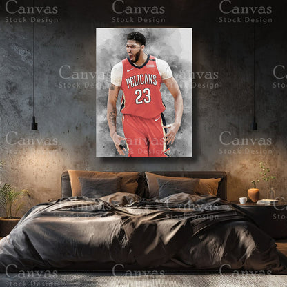 Anthony Davis premium canvas with black floating frame