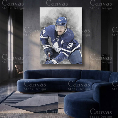 Auston Matthews Hockey Canvas Artwork
