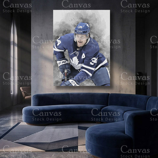 Auston Matthews Hockey Canvas Artwork