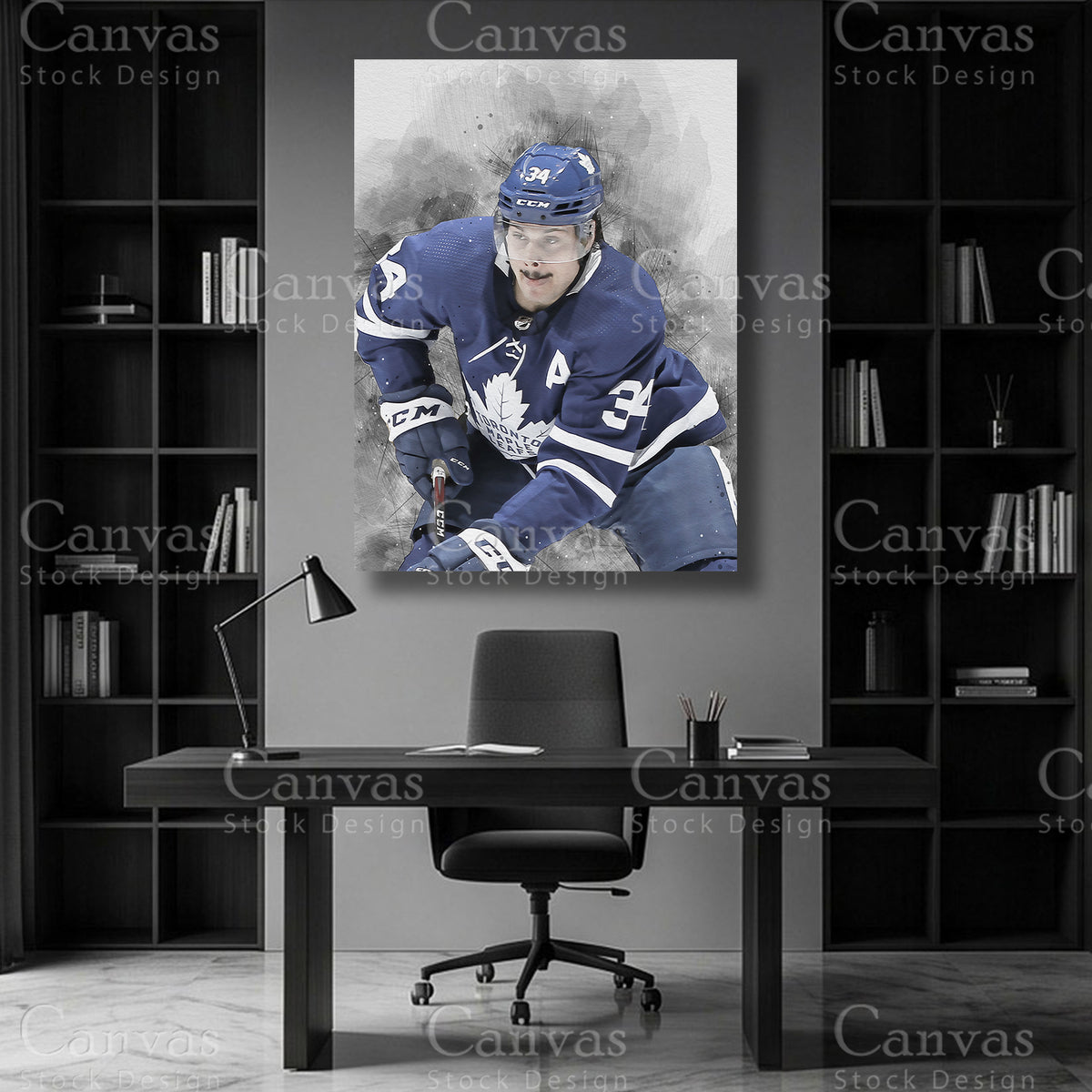 Auston Matthews Ice Hockey Canvas Wall Art
