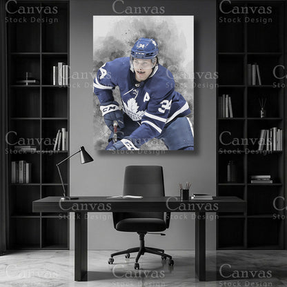 Auston Matthews Ice Hockey Canvas Wall Art