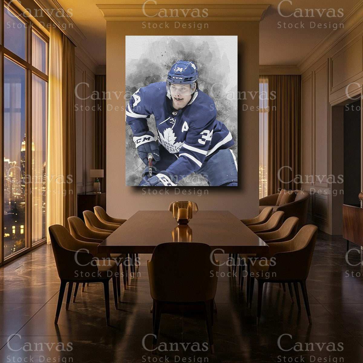 Auston Matthews Luxury Hockey Wall Art