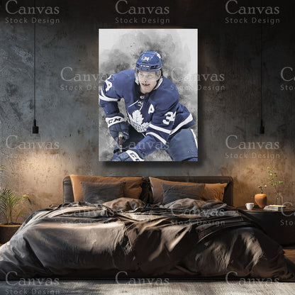 Auston Matthews Premium Ice Hockey Canvas Wall Art