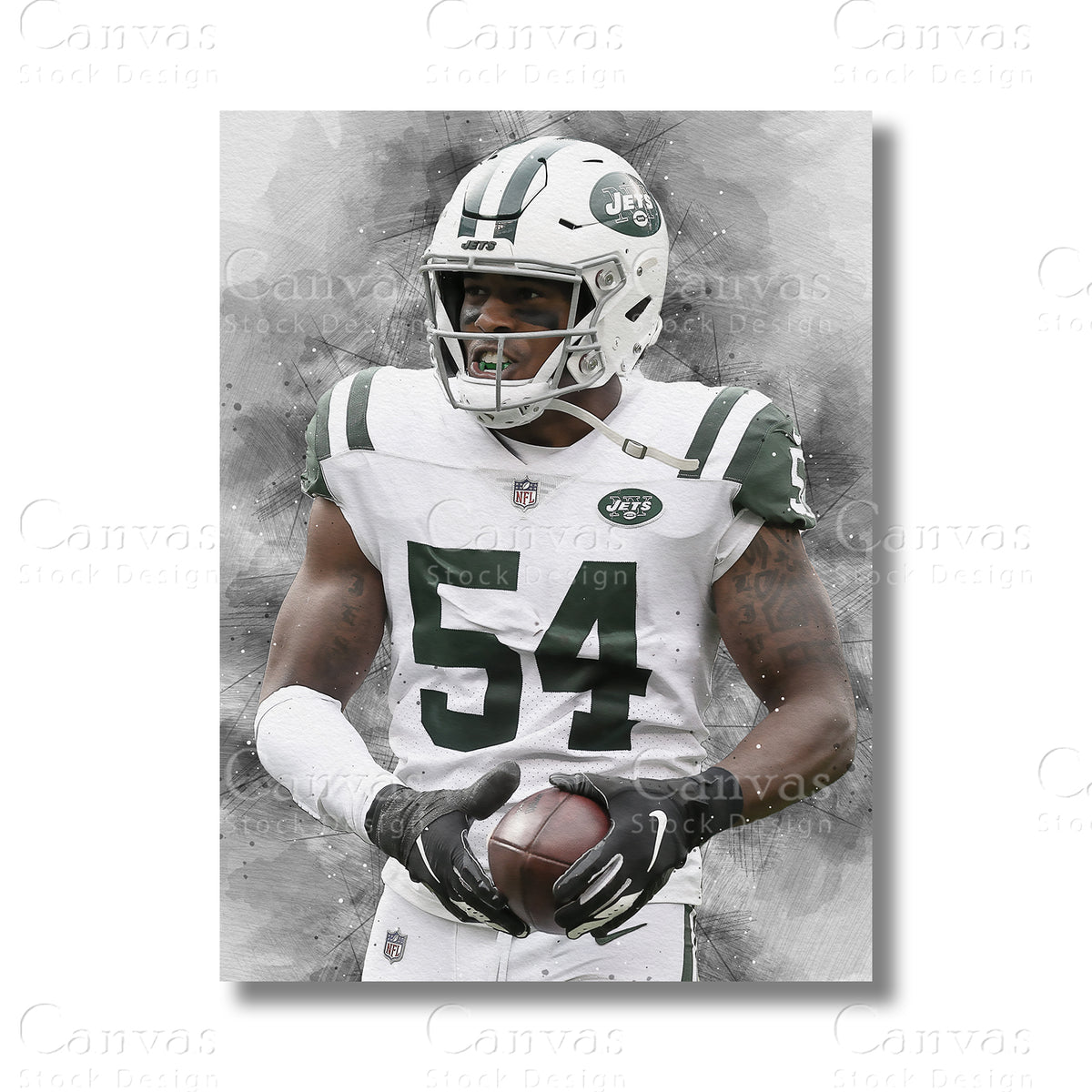 Avery Williamson Defensive Football Canvas Wall Art