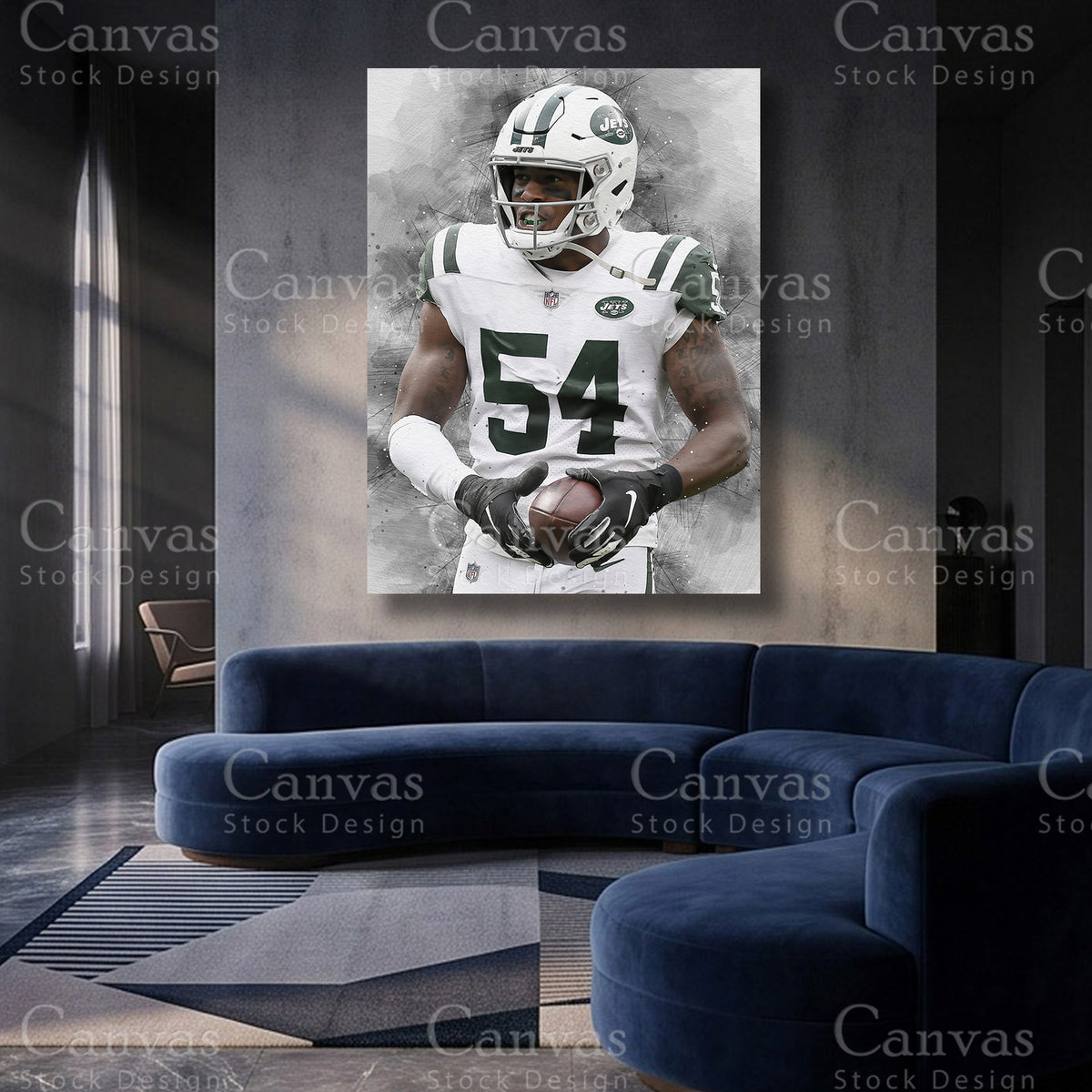 Avery Williamson NFL canvas artwork