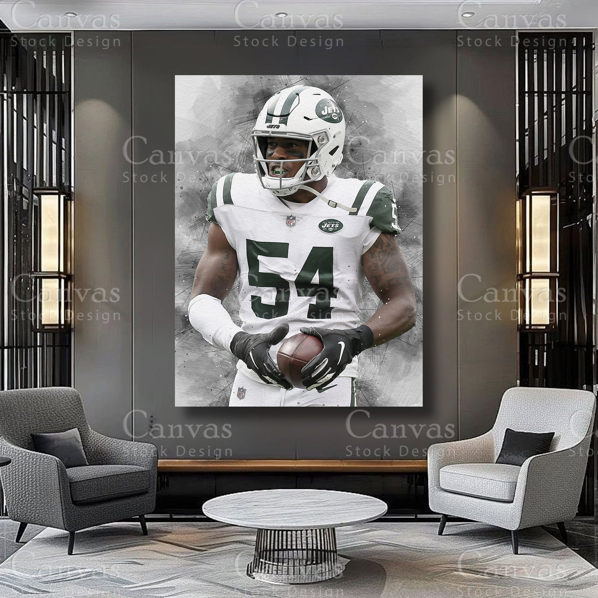 Avery Williamson football athlete canvas artwork